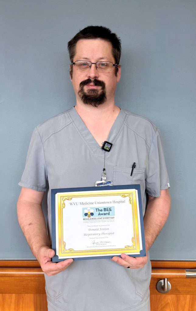 WVU Medicine Uniontown Hospital respiratory therapist honored